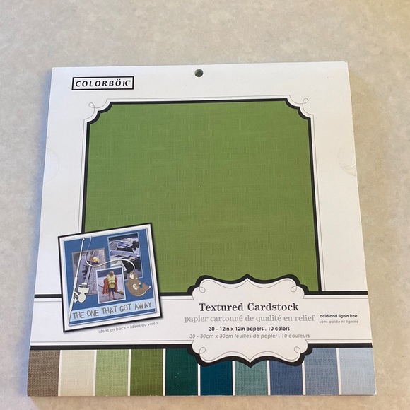 Colorbok Art 2x12 Cardstock Blues Greens And Neutral 3 Pages